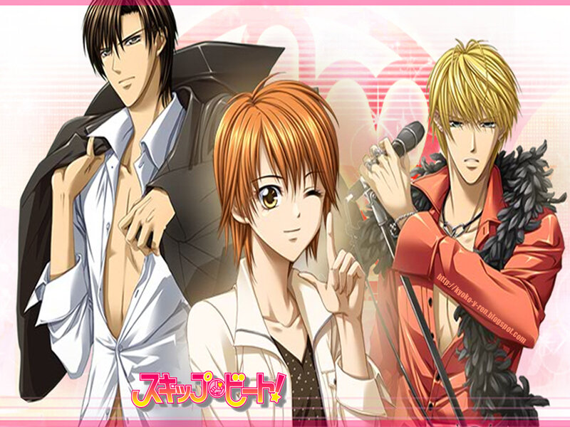 Anime characters with microphones