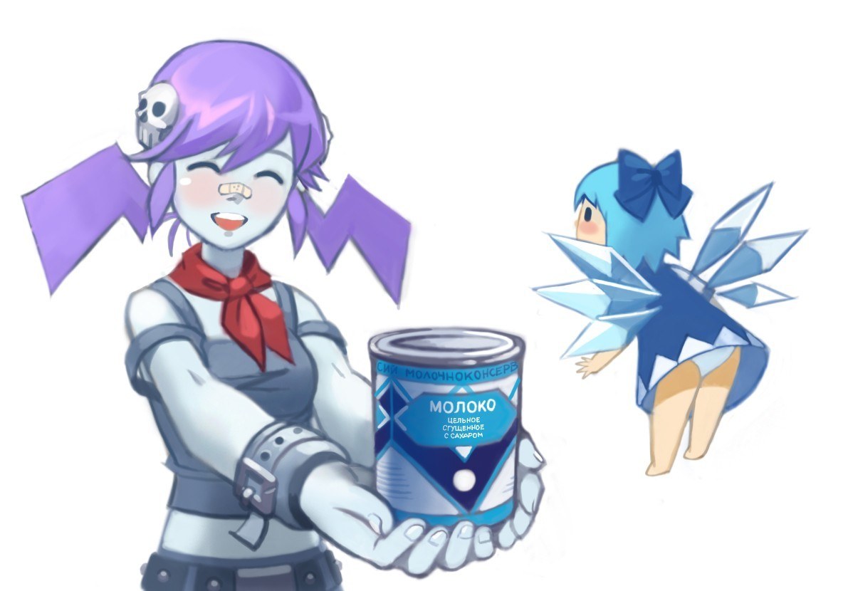 Anime characters with milk can