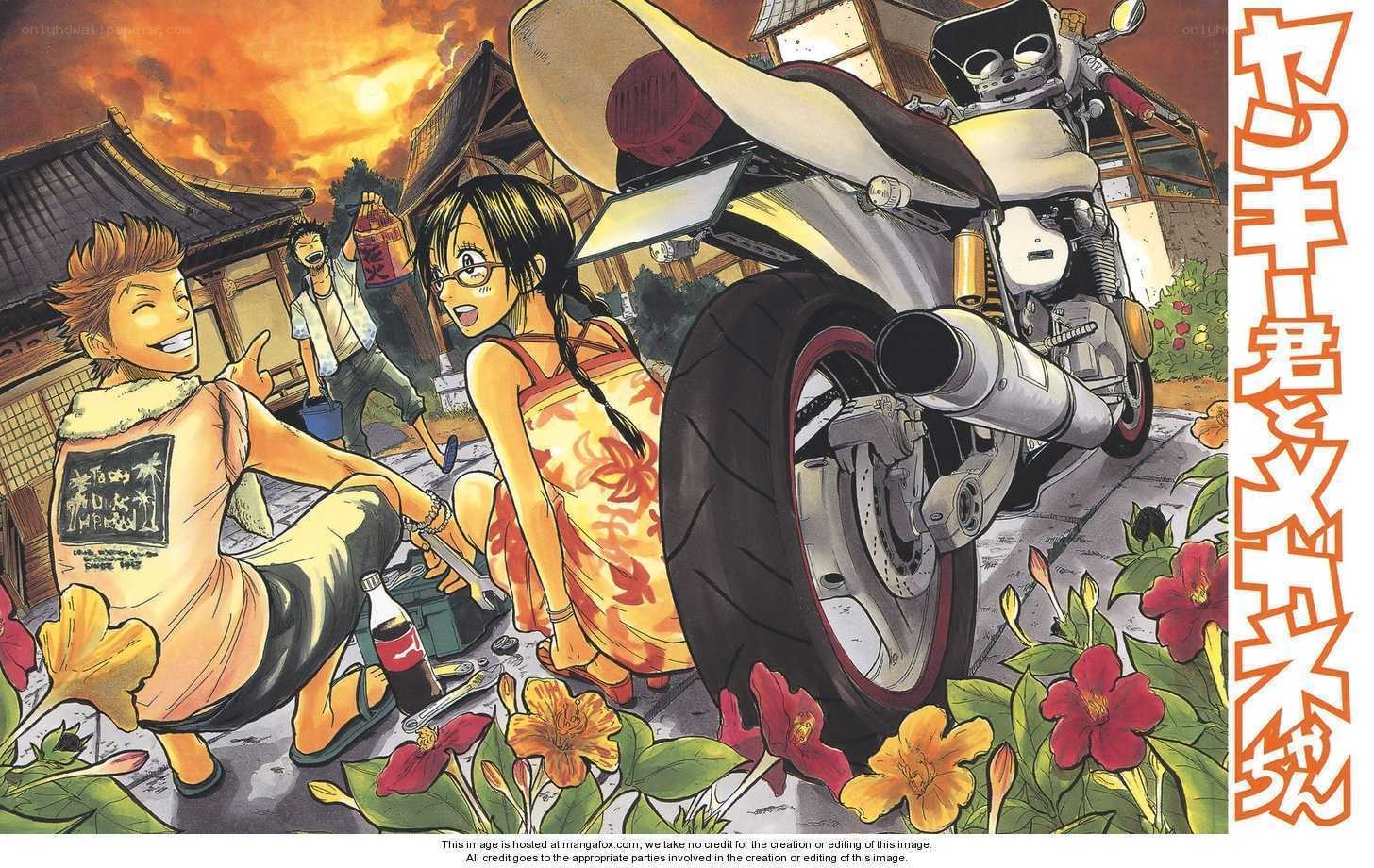Anime characters with motorcycle