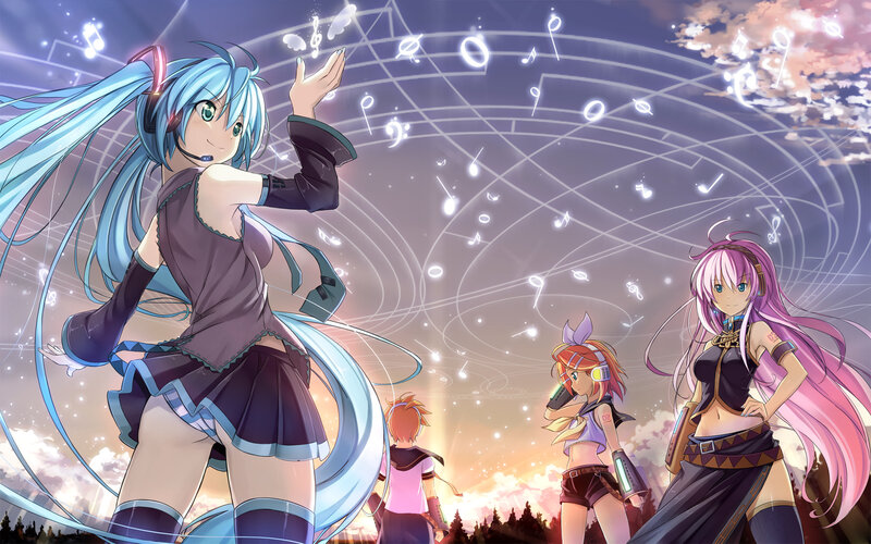 Anime Characters with Music Notes