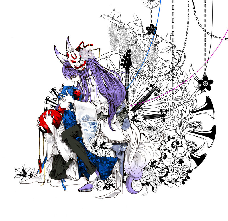 anime characters with musical instruments