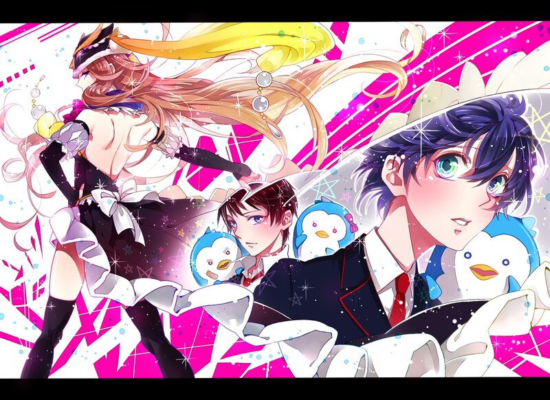 anime characters with penguins