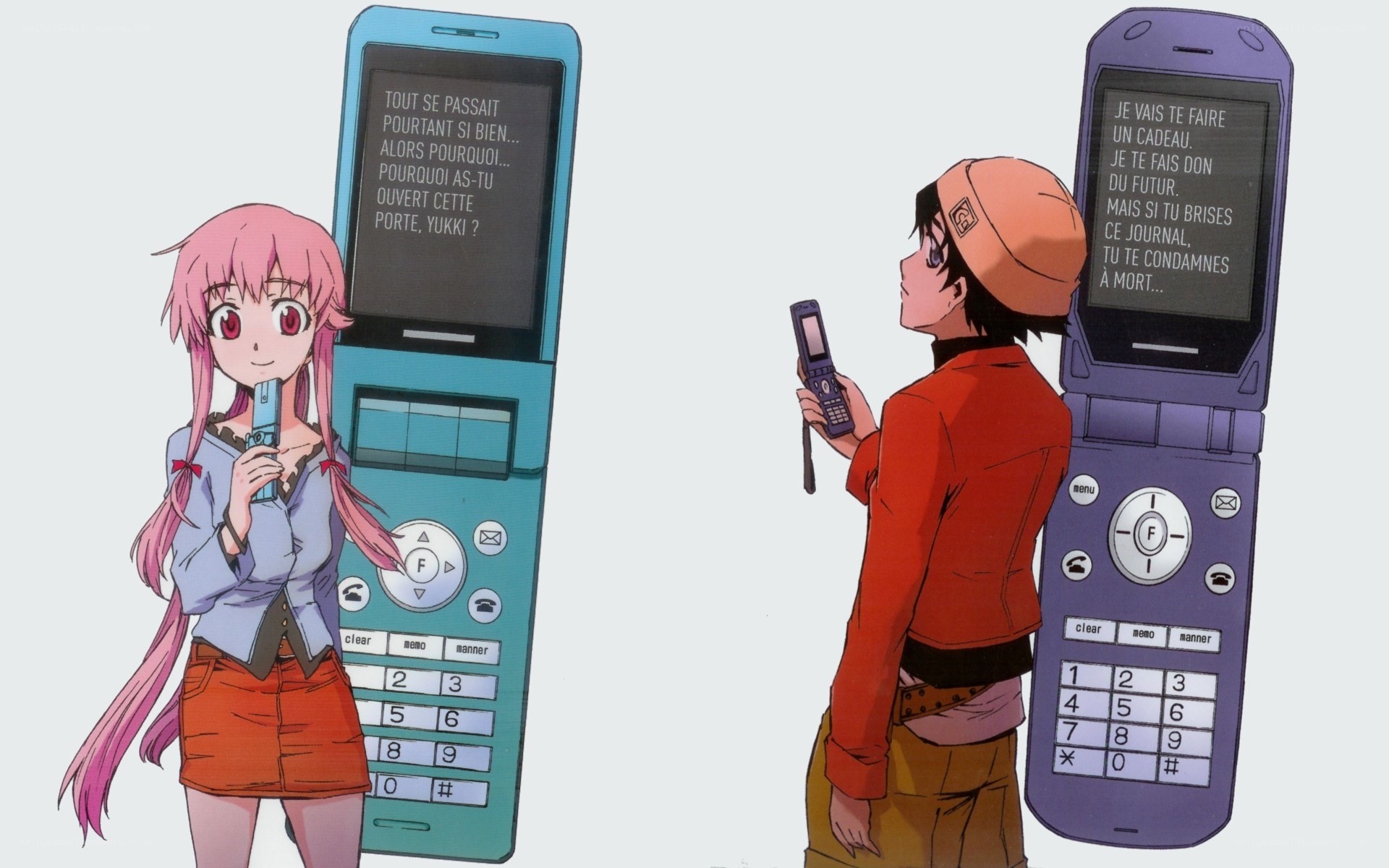 Anime characters with phones