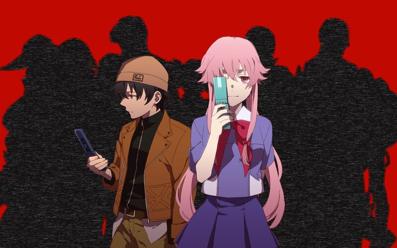 anime characters with phones