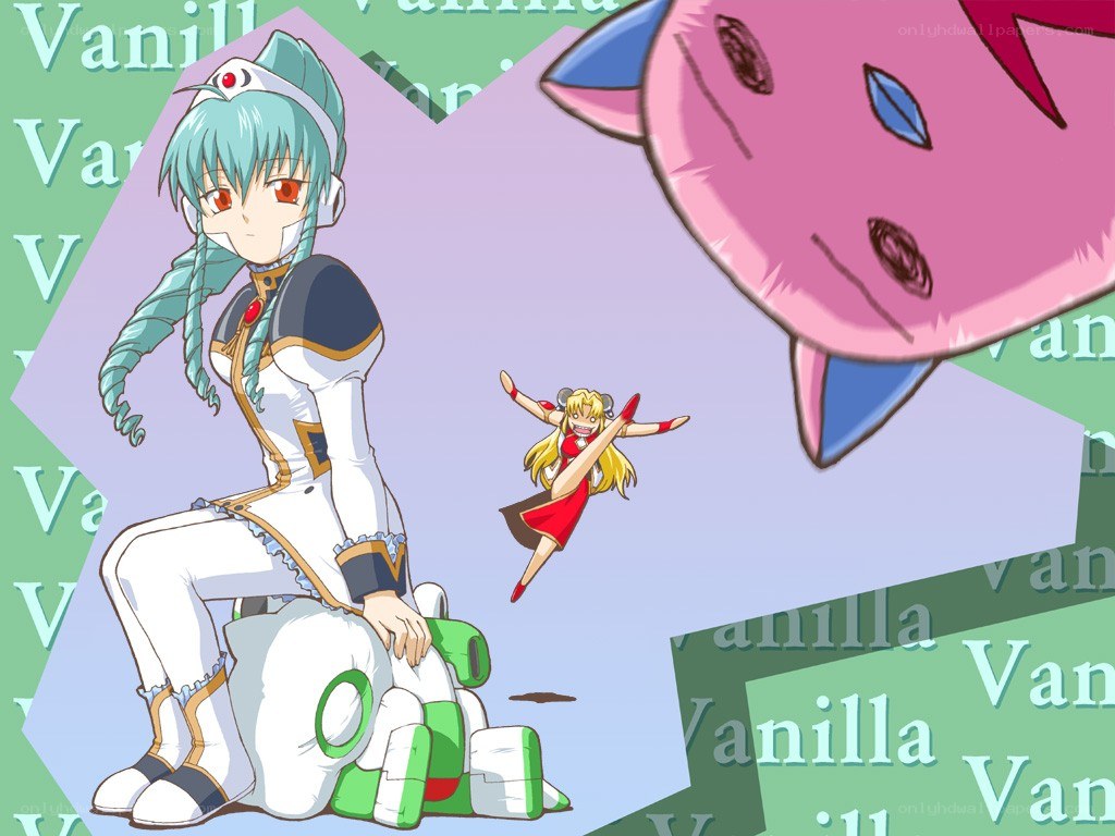 Anime characters with pink creature