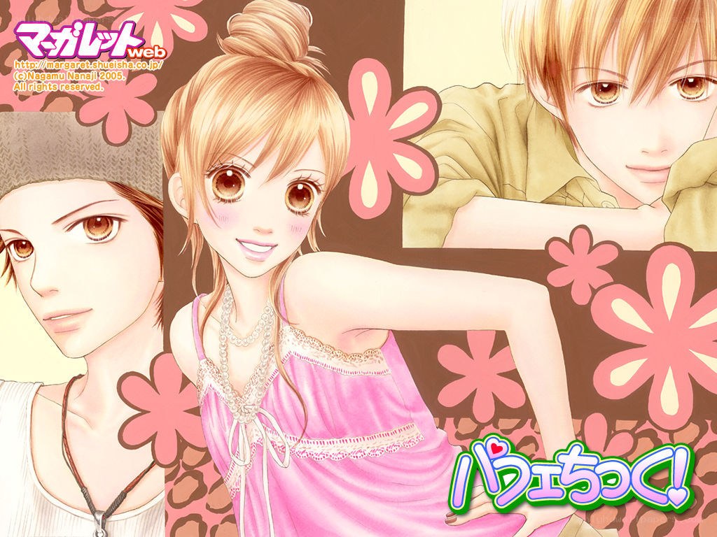 Anime characters with pink flowers