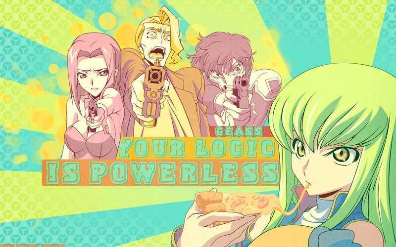 anime characters with pizza