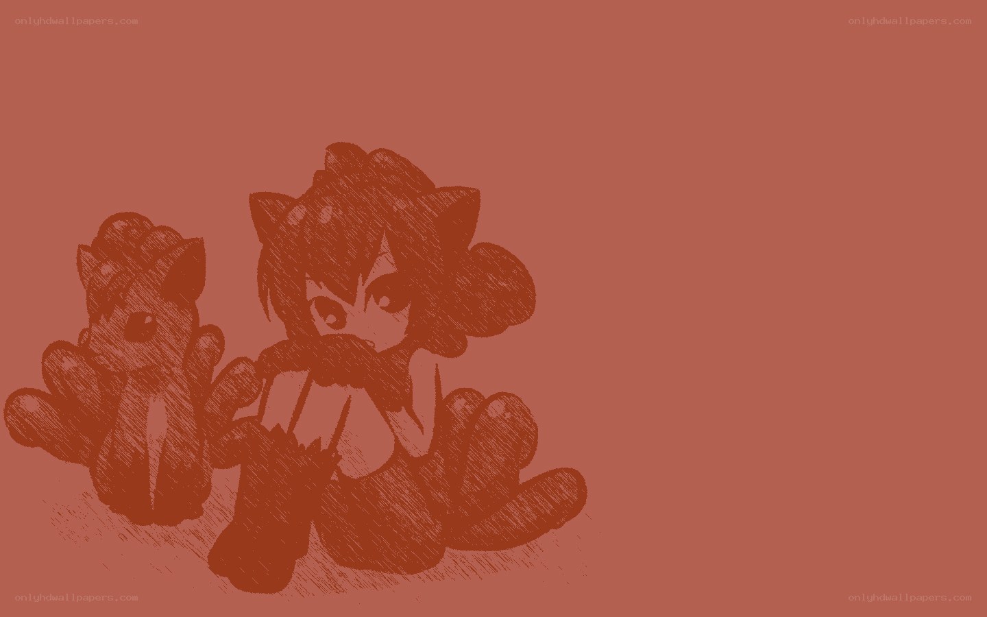 anime characters with plush toy