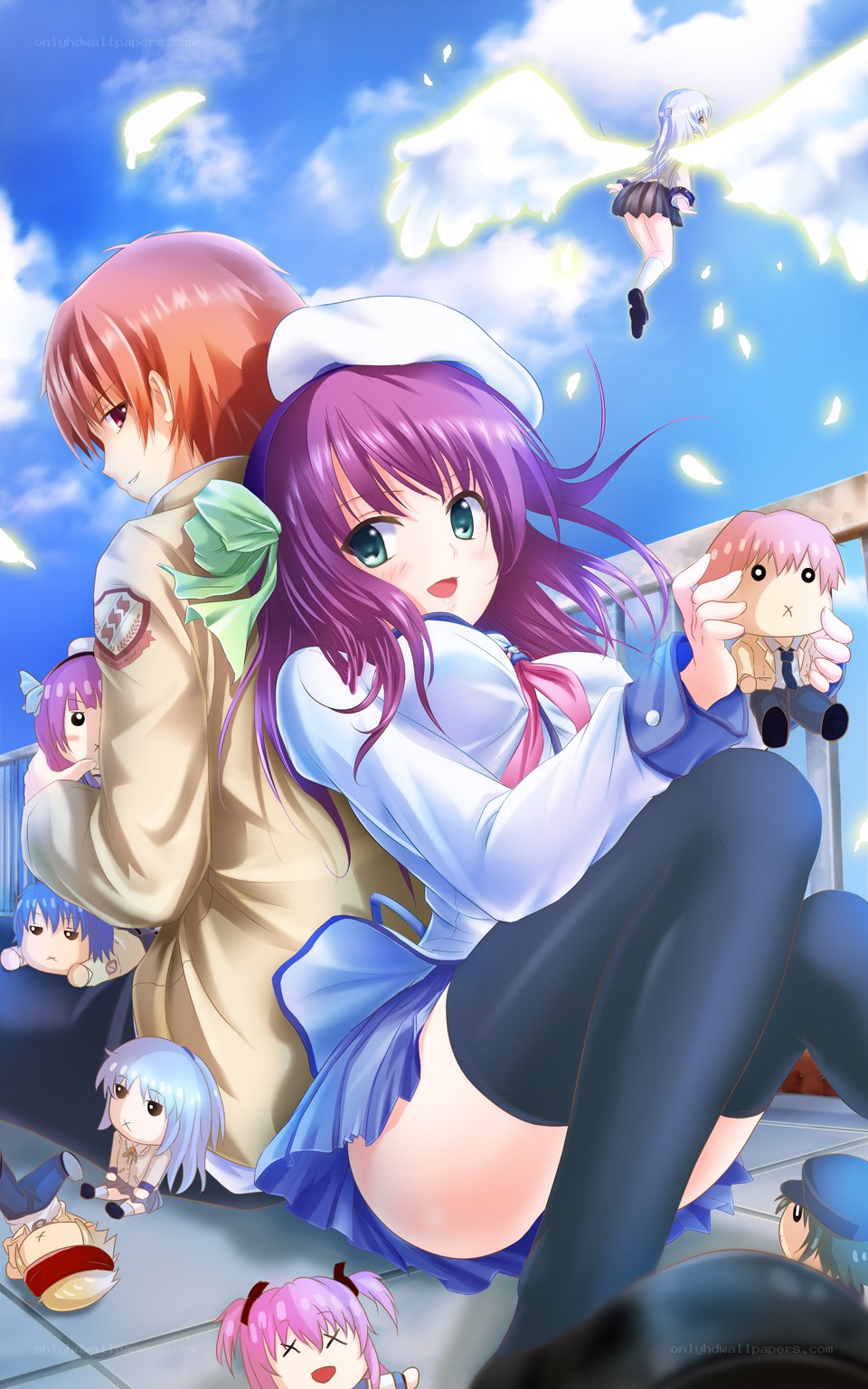 Anime characters with plush toys