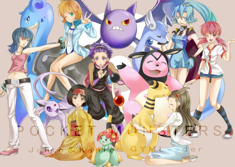 Anime Characters with Pokémon — Blue