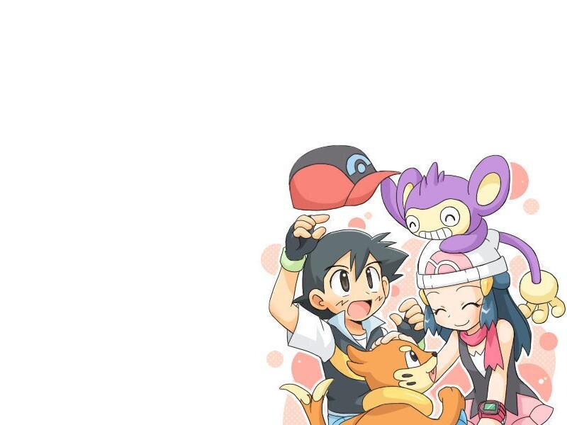 Anime Characters with Pokémon — White, Happy