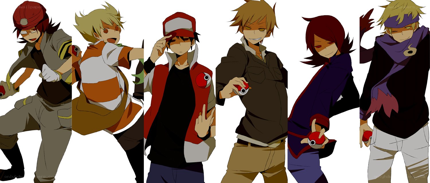 anime characters with pokeballs