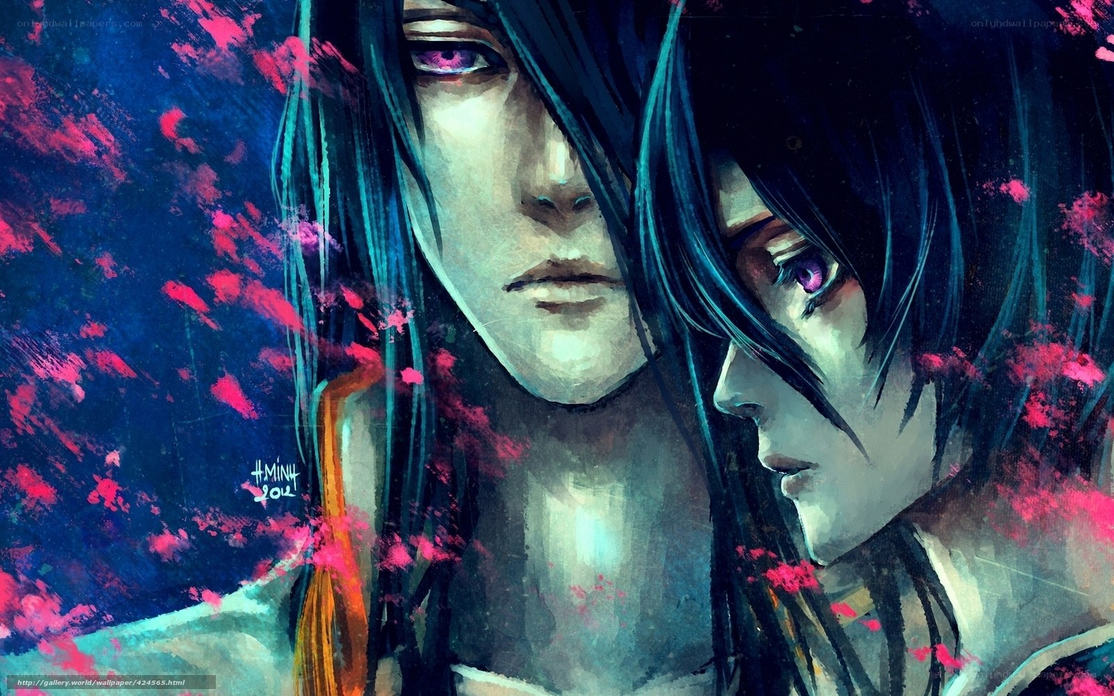anime characters with purple eyes