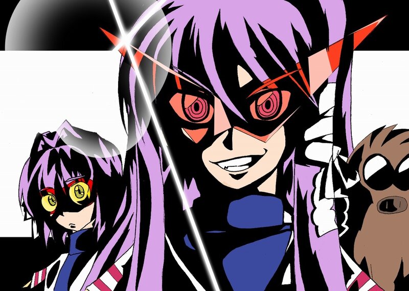 anime characters with purple hair
