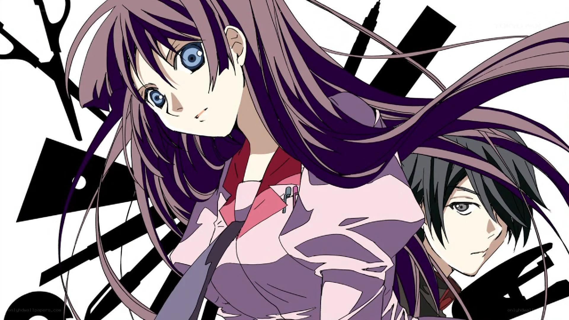 anime characters with purple hair