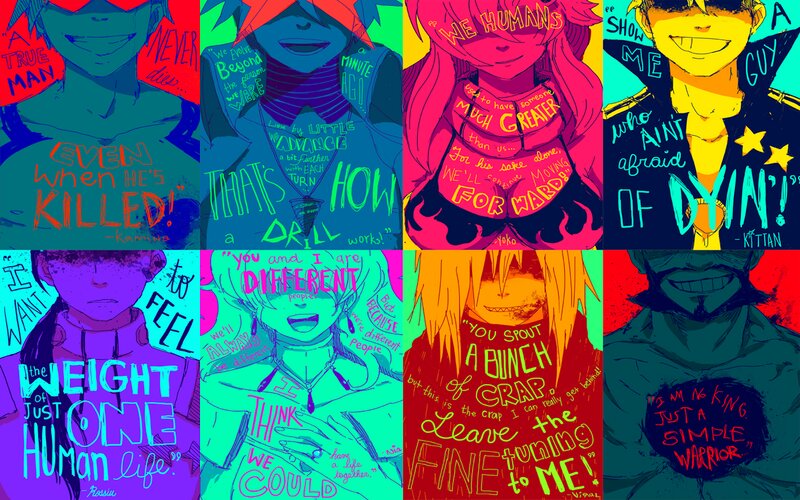 Anime Characters with Quotes