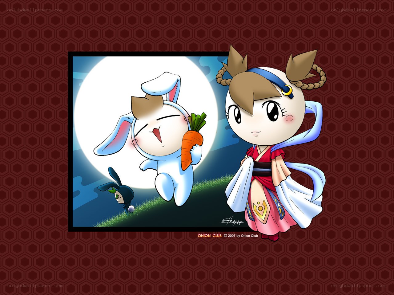 Anime characters with rabbit