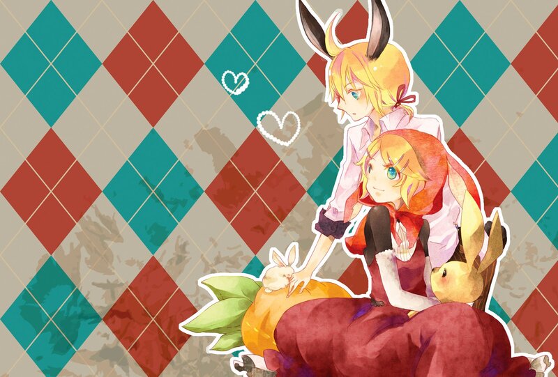 Anime characters with rabbits