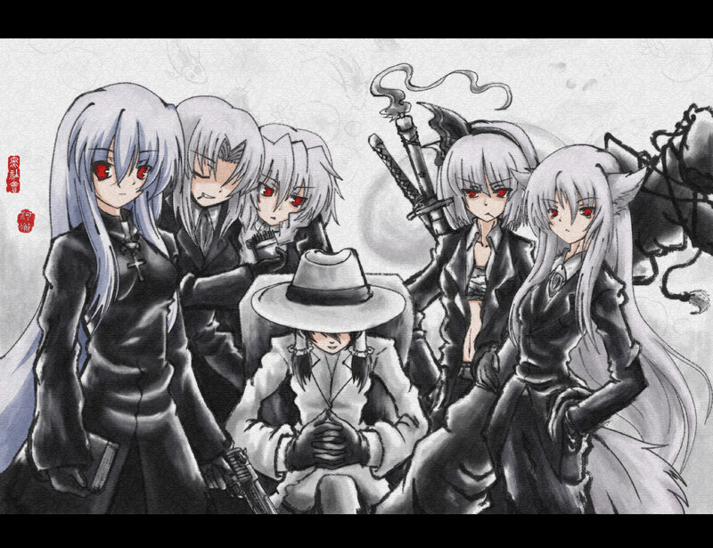 anime characters with red eyes