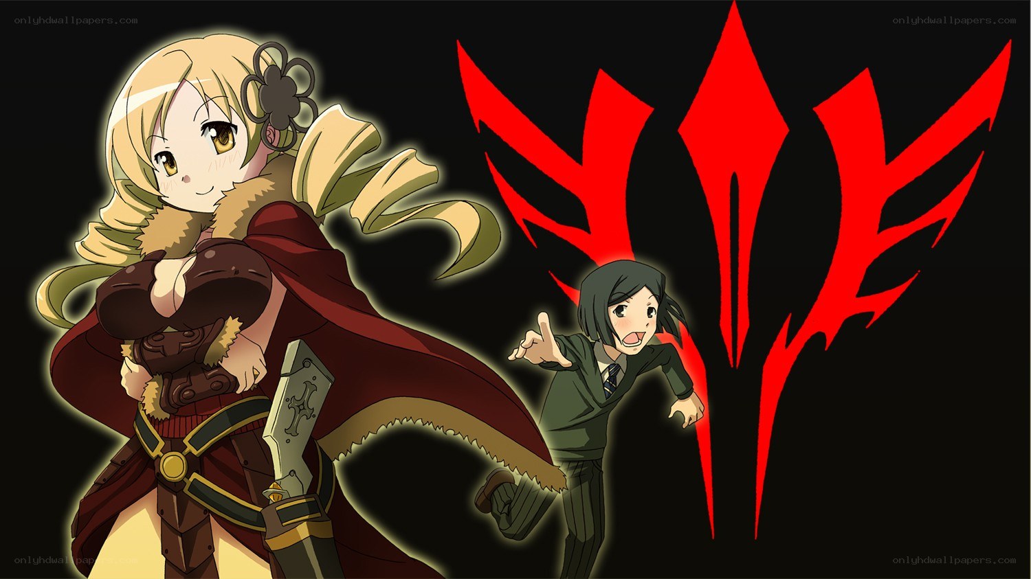 Anime characters with red symbol