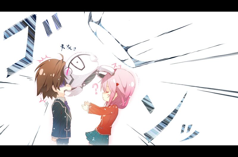 Anime characters with robot