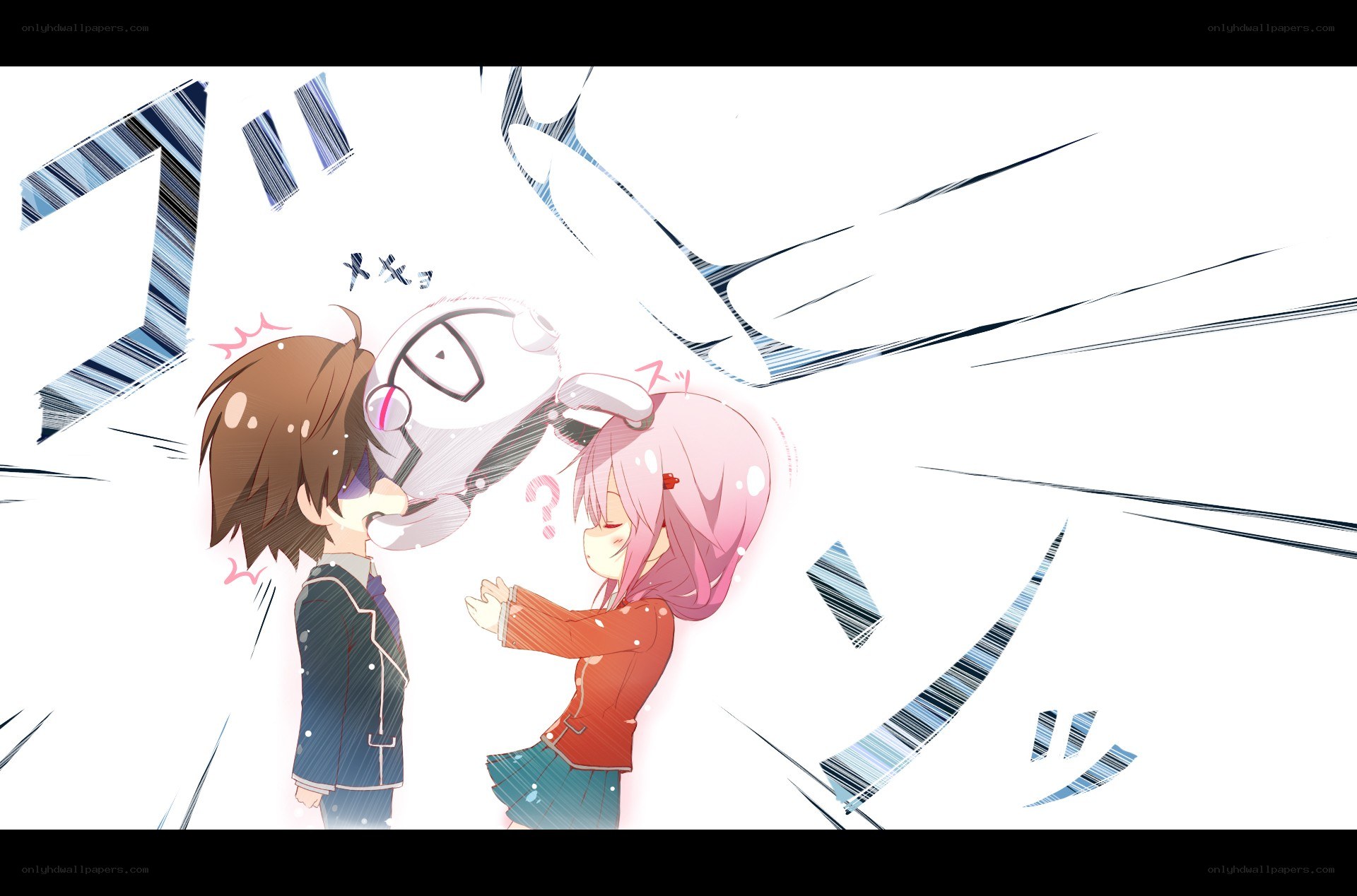Anime characters with robot