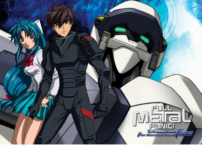 Anime Characters with Robot — Blue, Dramatic
