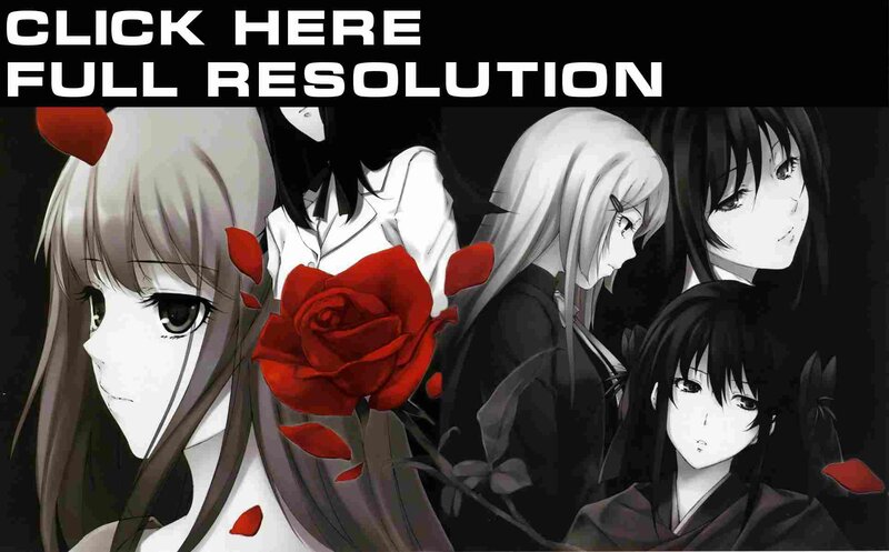 Anime Characters with Rose — Black