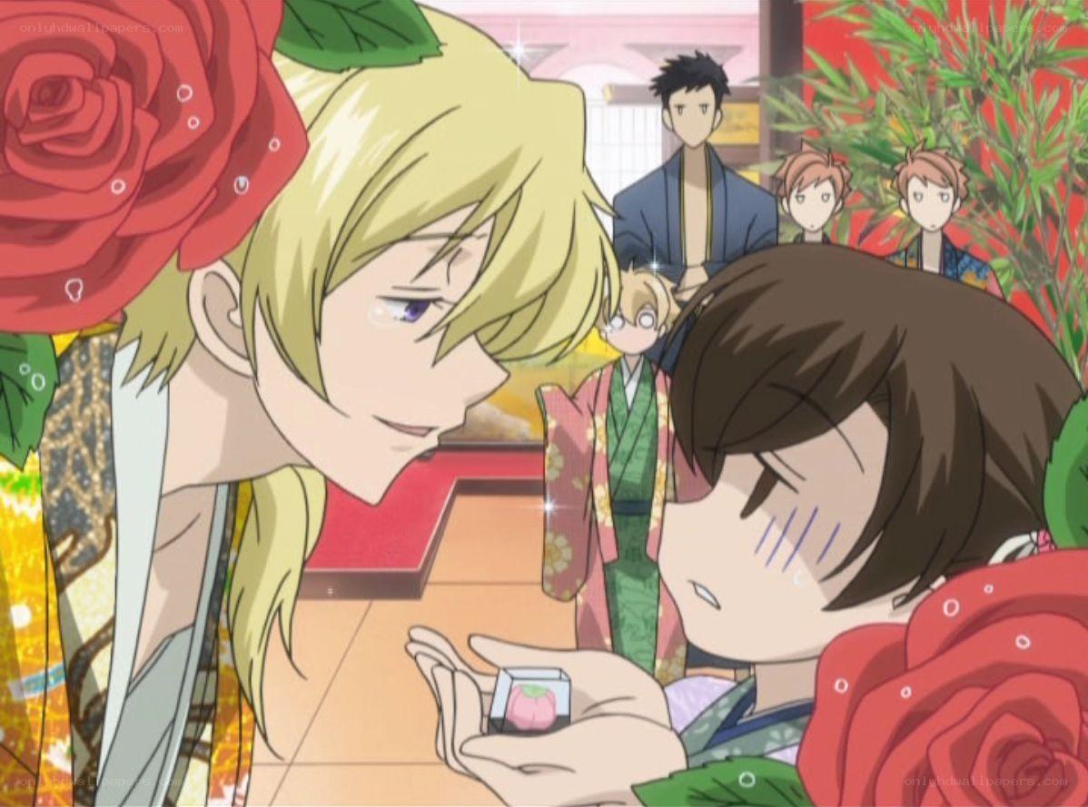 anime characters with roses