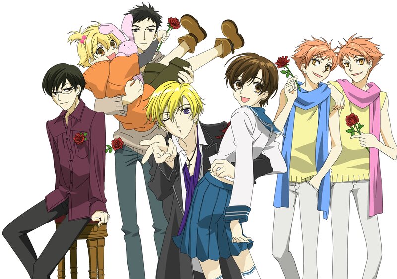 anime characters with roses