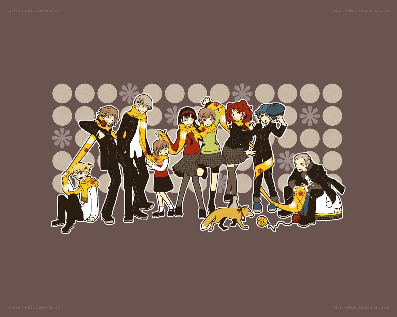 anime characters with scarves