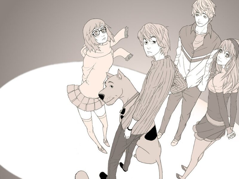 anime characters with scooby-doo