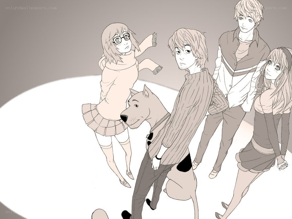 anime characters with scooby-doo
