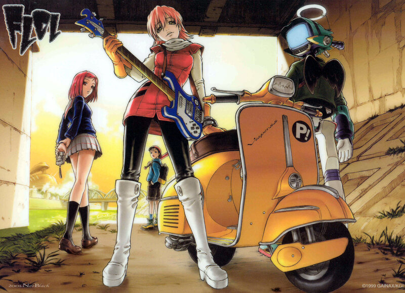 Anime Characters with Scooter — Orange
