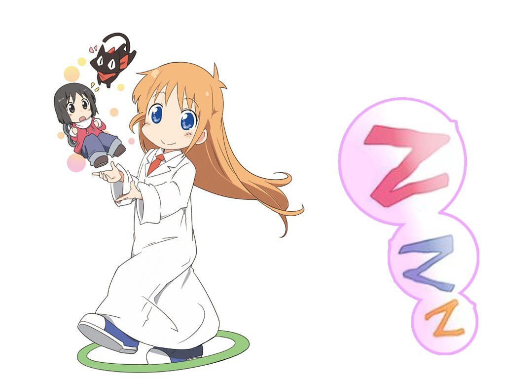 Anime characters with sleeping Z's