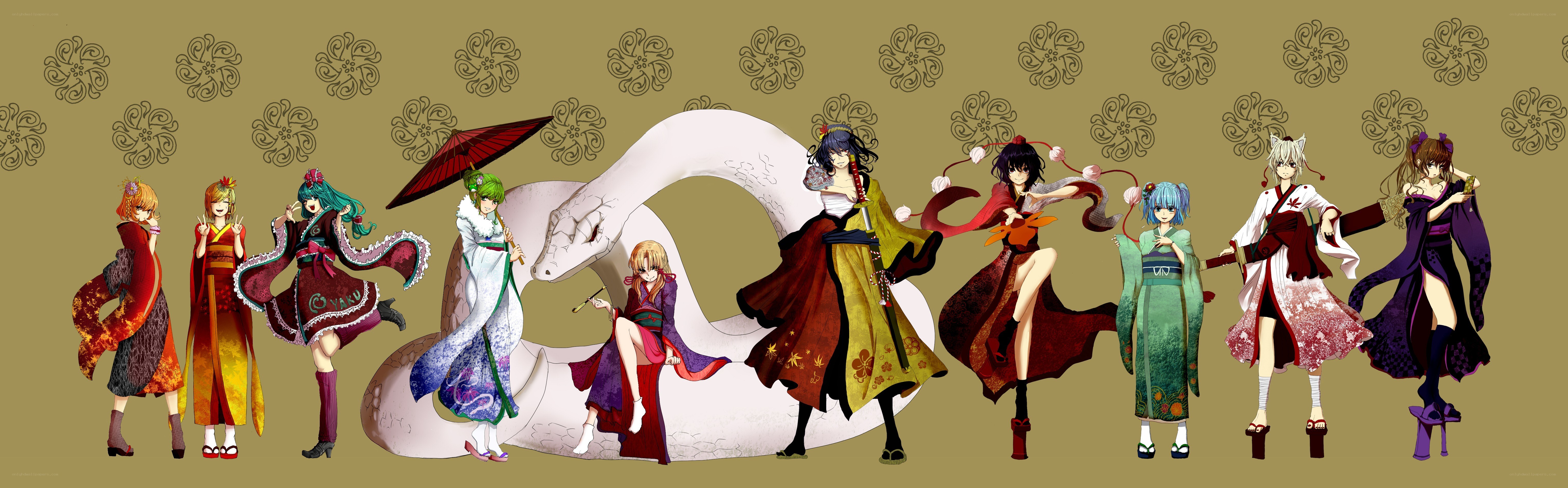 anime characters with snake