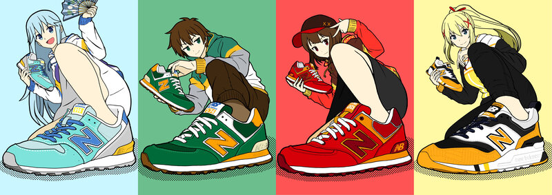Anime Characters with Sneakers — Green