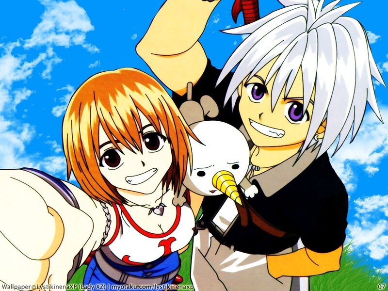 anime characters with snowman