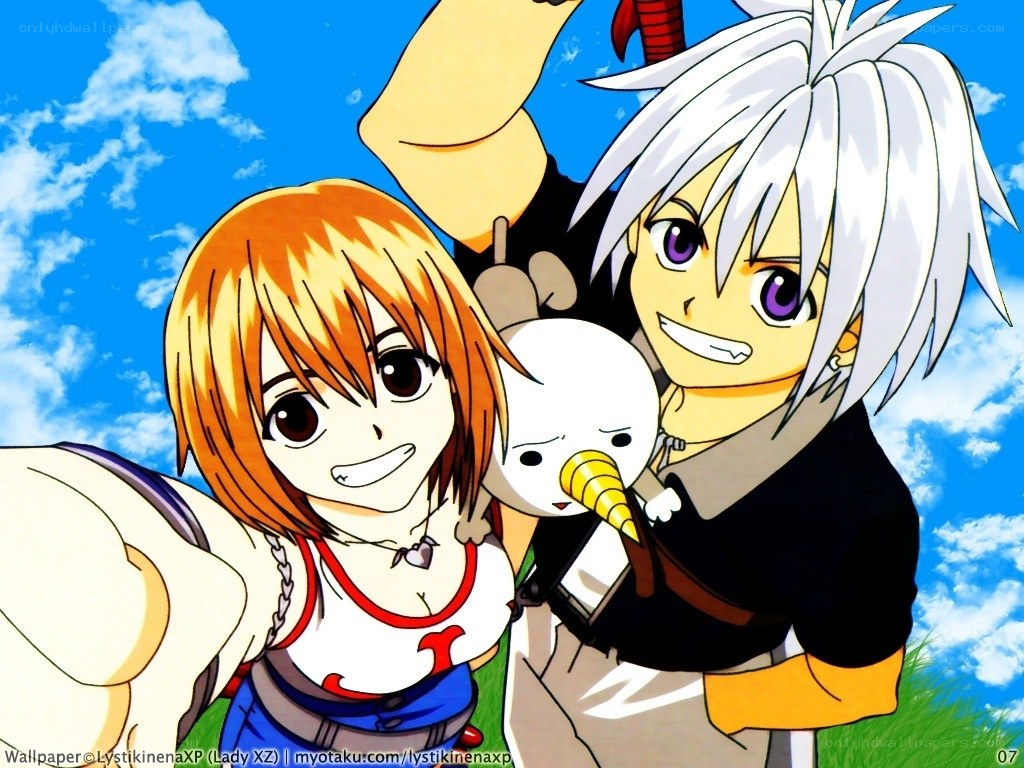 anime characters with snowman