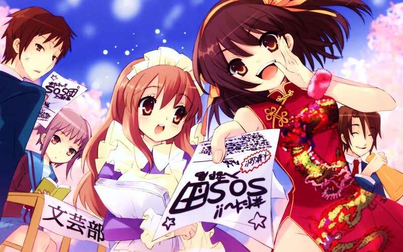 Anime characters with SOS signs