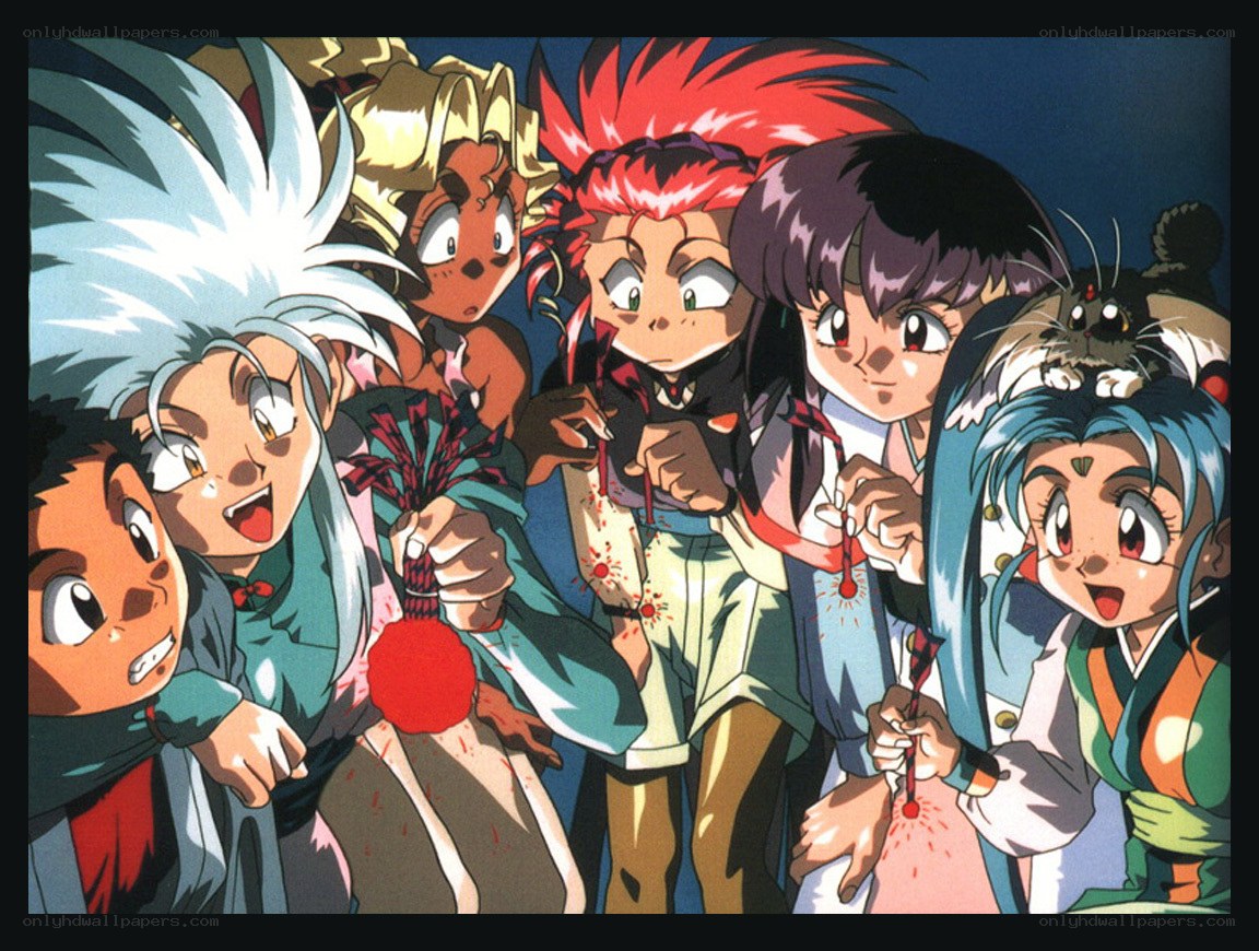 Anime characters with sparklers