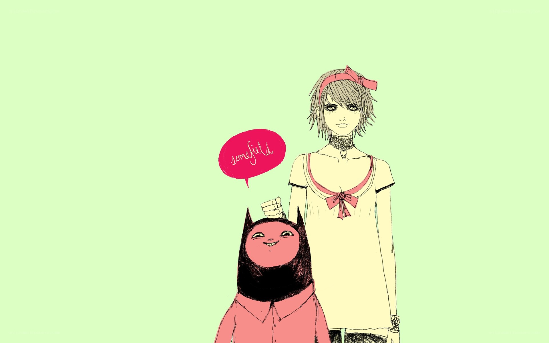 anime characters with speech bubble