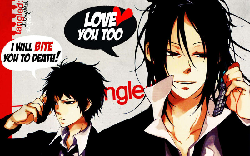 anime characters with speech bubbles