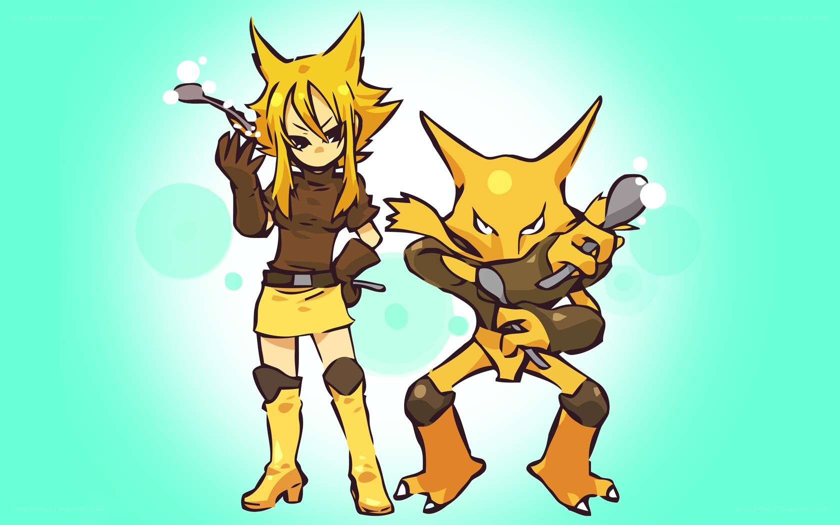 anime characters with spoons