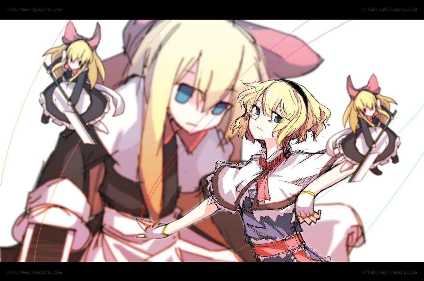 anime characters with staffs