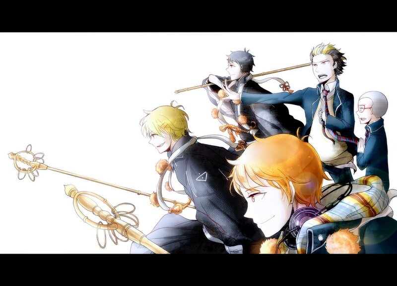 anime characters with staffs