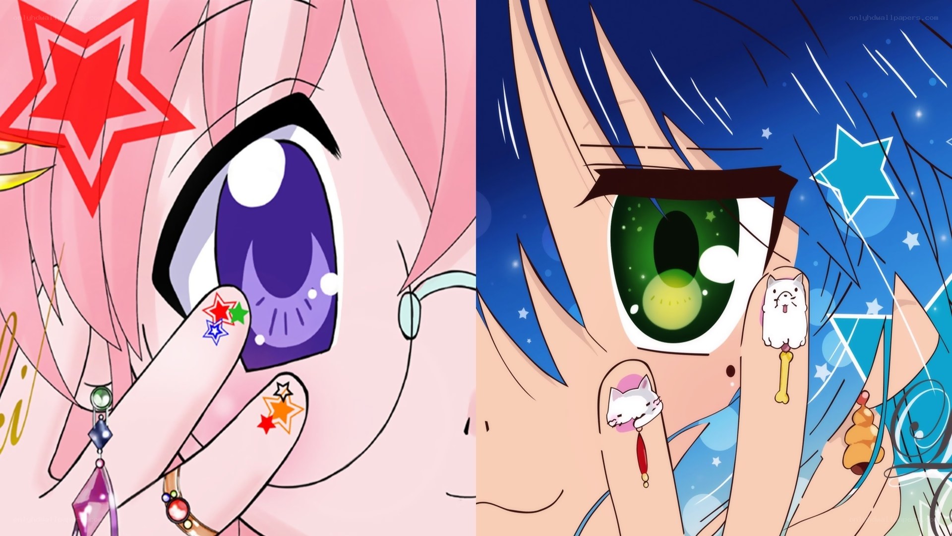 anime characters with star decorations