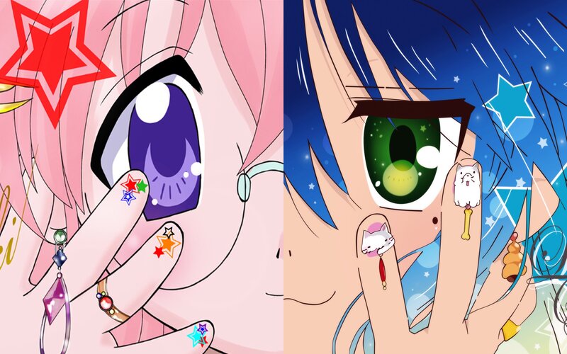 anime characters with star decorations