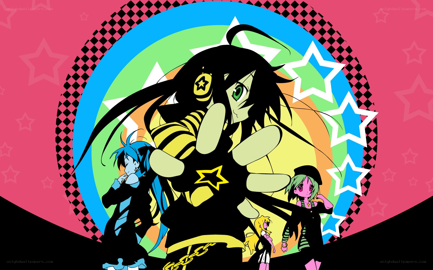 anime characters with stars
