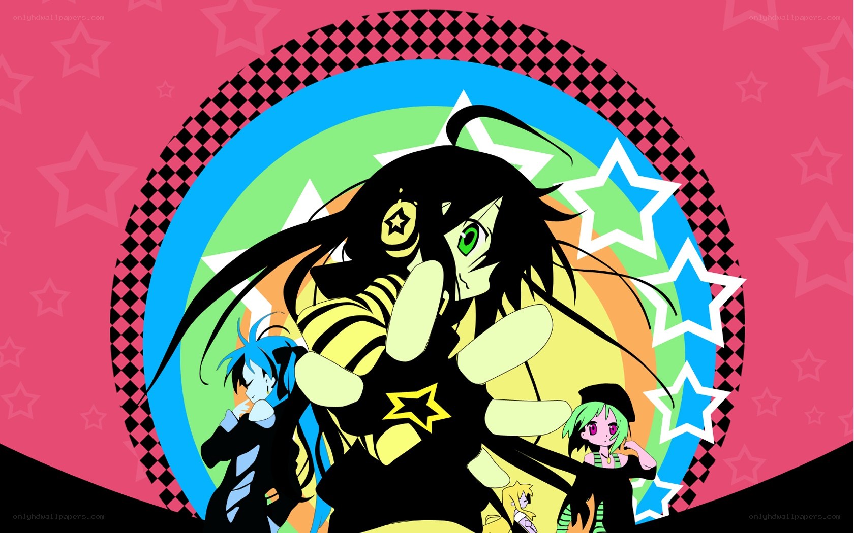 anime characters with stars